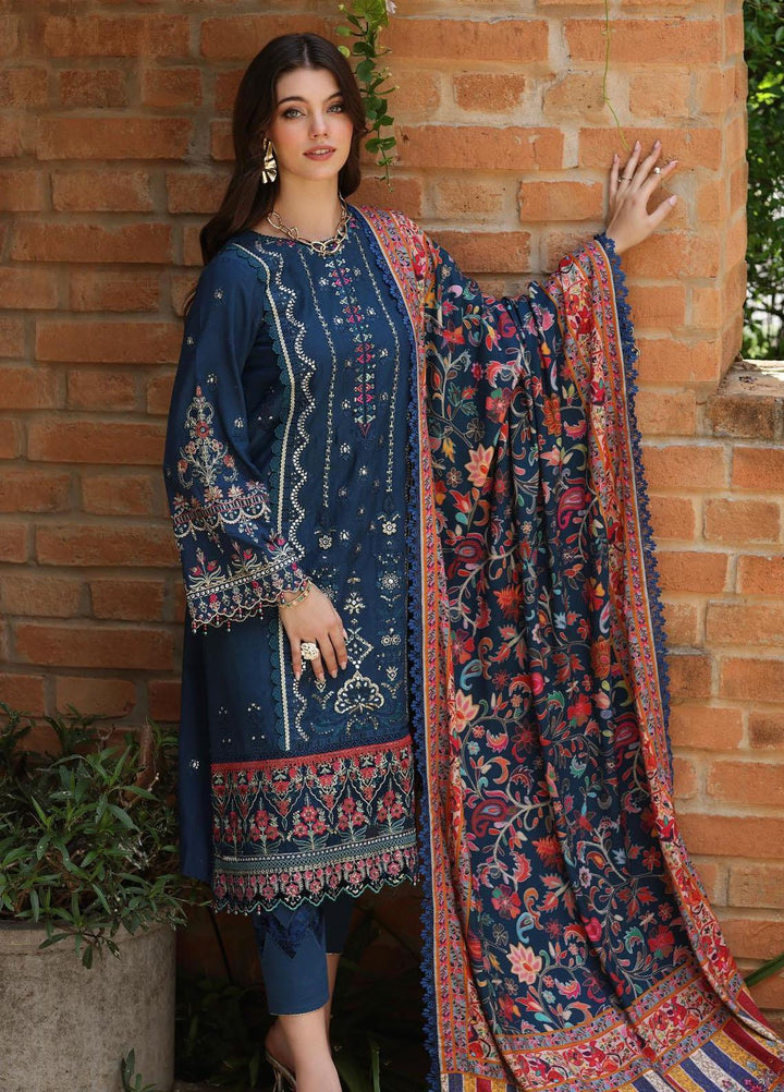 Noor By Saadia Asad Embroidered Khaddar Suits Unstitched 3 Piece NSA23WS D5 - Winter Collection