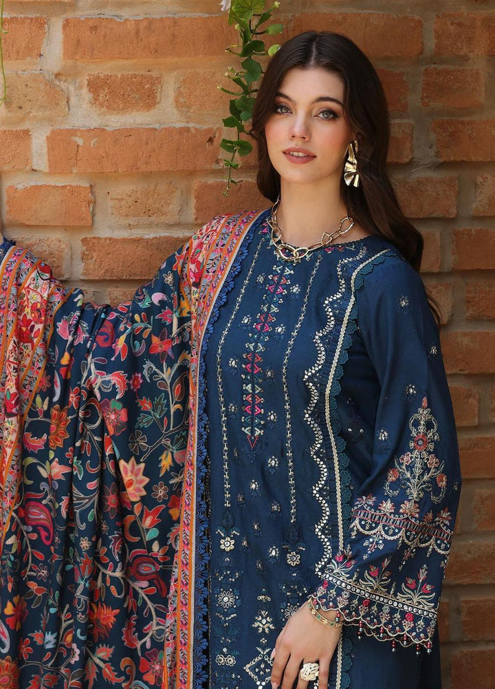 Noor By Saadia Asad Embroidered Khaddar Suits Unstitched 3 Piece NSA23WS D5 - Winter Collection