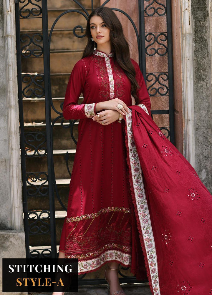 Noor By Saadia Asad Embroidered Linen Suits Unstitched 3 Piece NSA23WS D7 - Winter Collection
