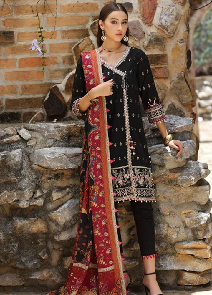 Noor By Saadia Asad Embroidered Karandi Suits Unstitched 3 Piece NSA23WS D9 - Winter Collection