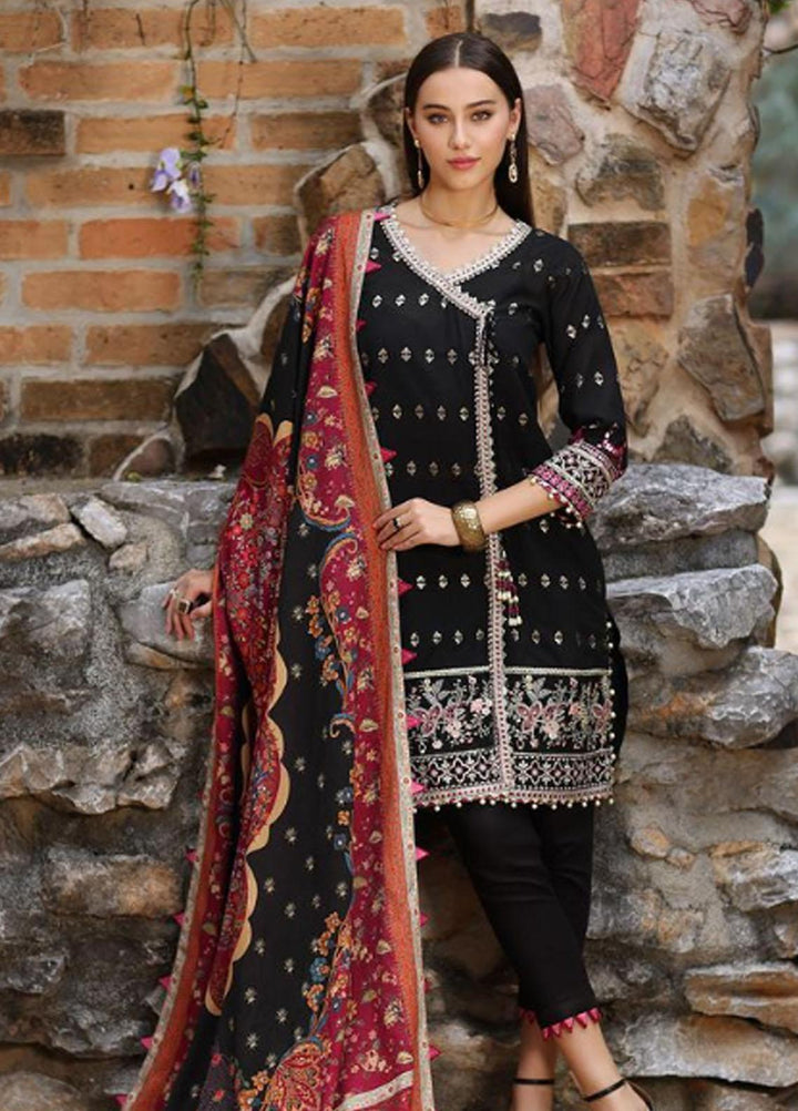 Noor By Saadia Asad Embroidered Karandi Suits Unstitched 3 Piece NSA23WS D9 - Winter Collection