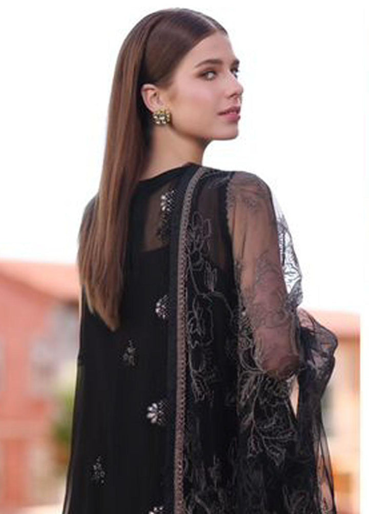 Noor By Saadia Asad Embroidered Chiffon Suits Unstitched 3 Piece NSA23SL D7 - Luxury Collection