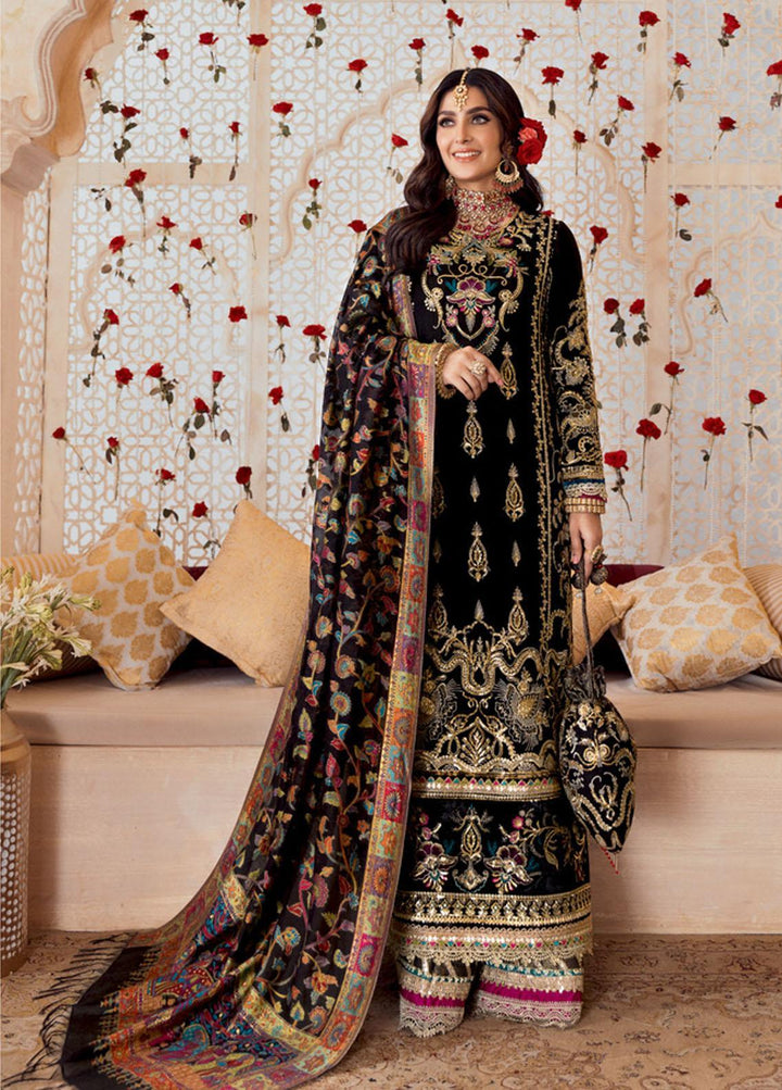 Noor by Saadia Asad Embroidered Net Suits Unstitched 3 Piece SA21WD D1 - Wedding Collection
