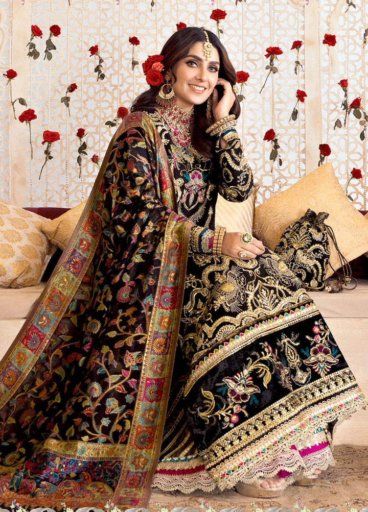 Noor by Saadia Asad Embroidered Net Suits Unstitched 3 Piece SA21WD D1 - Wedding Collection