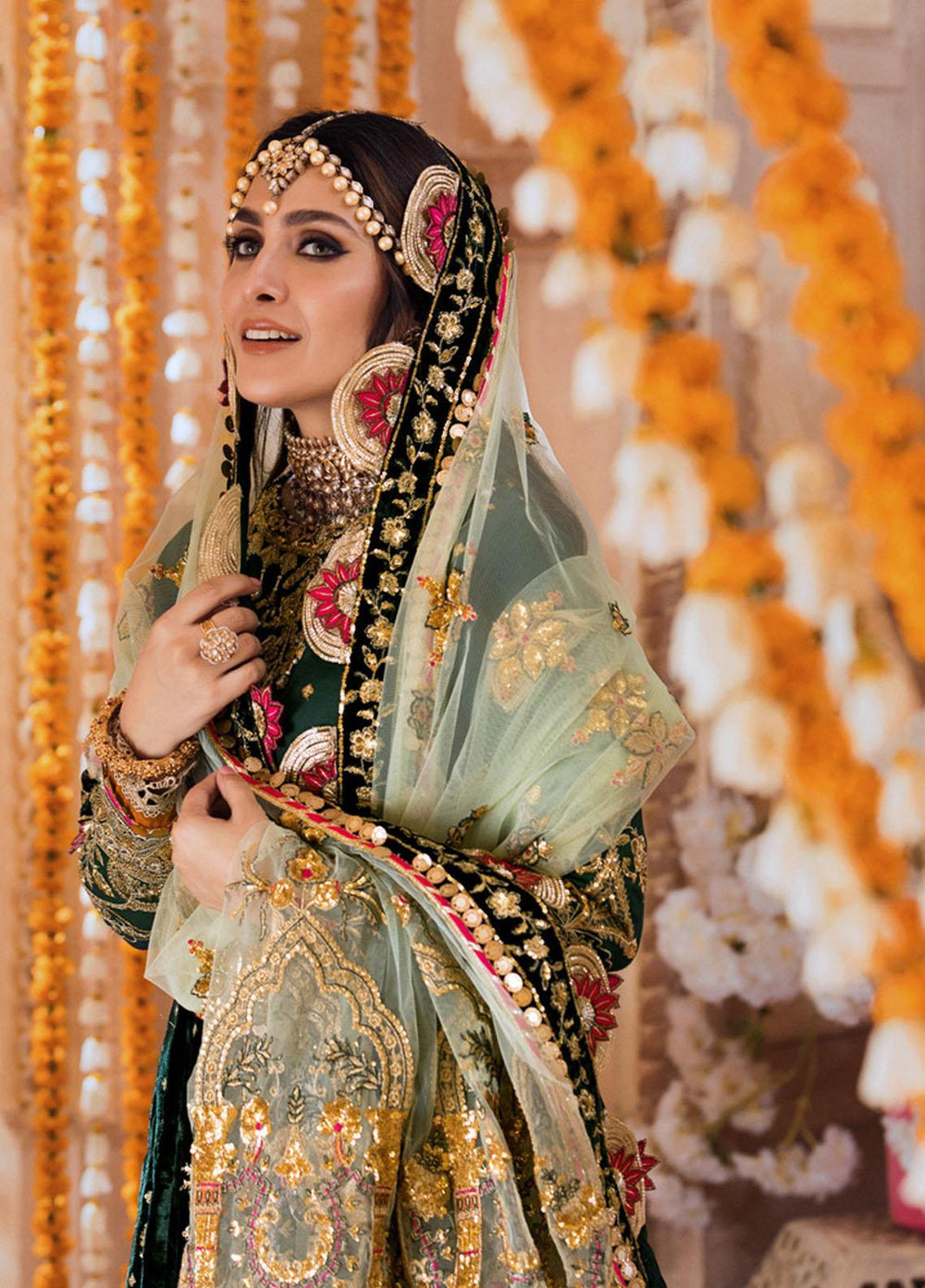 Noor by Saadia Asad Embroidered Raw Silk Suits Unstitched 3 Piece SA21WD D3 - Wedding Collection