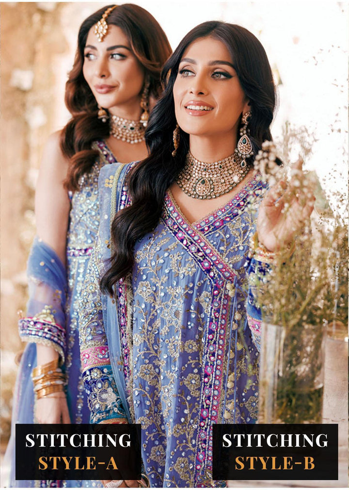 Noor By Saadia Asad Embroidered Chiffon Suits Unstitched 3 Piece NSA22WD D2 Sitareh - Wedding Collection