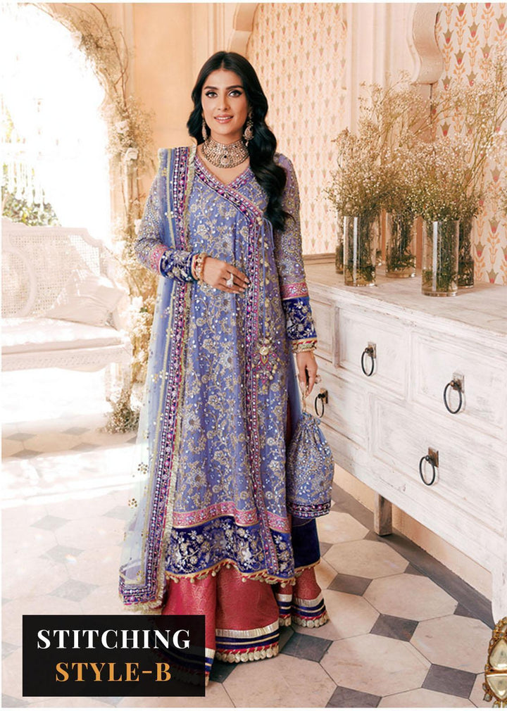 Noor By Saadia Asad Embroidered Chiffon Suits Unstitched 3 Piece NSA22WD D2 Sitareh - Wedding Collection