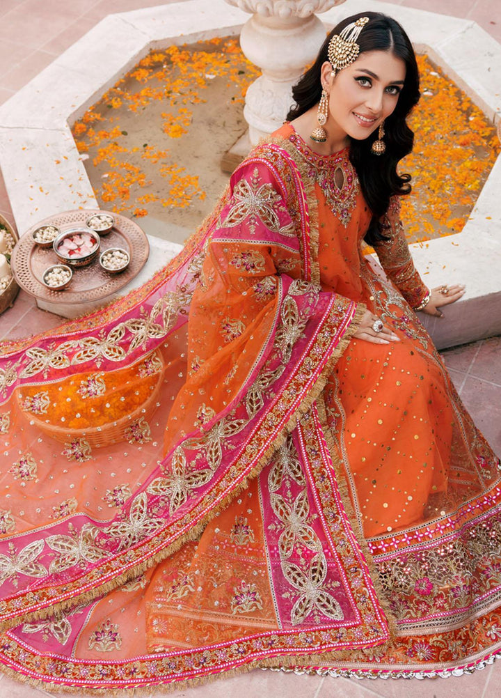 Noor By Saadia Asad Embroidered Net Suits Unstitched 3 Piece NSA22WD D5 Elnaz - Wedding Collection