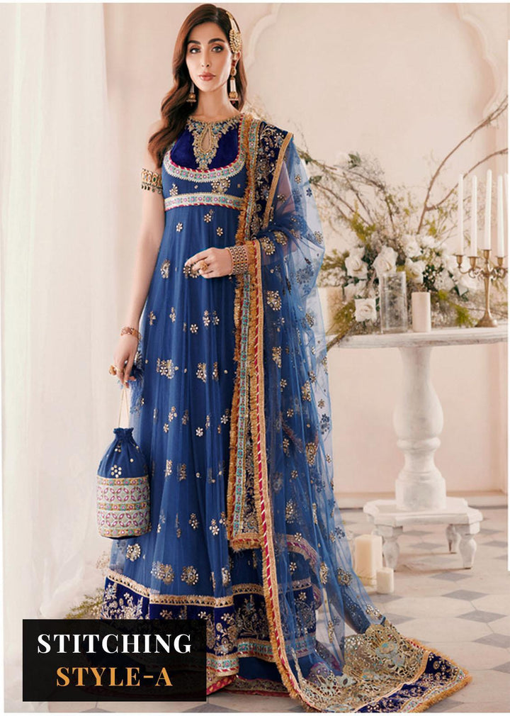 Noor By Saadia Asad Embroidered Net Suits Unstitched 3 Piece NSA22WD D6 Kiriana - Wedding Collection