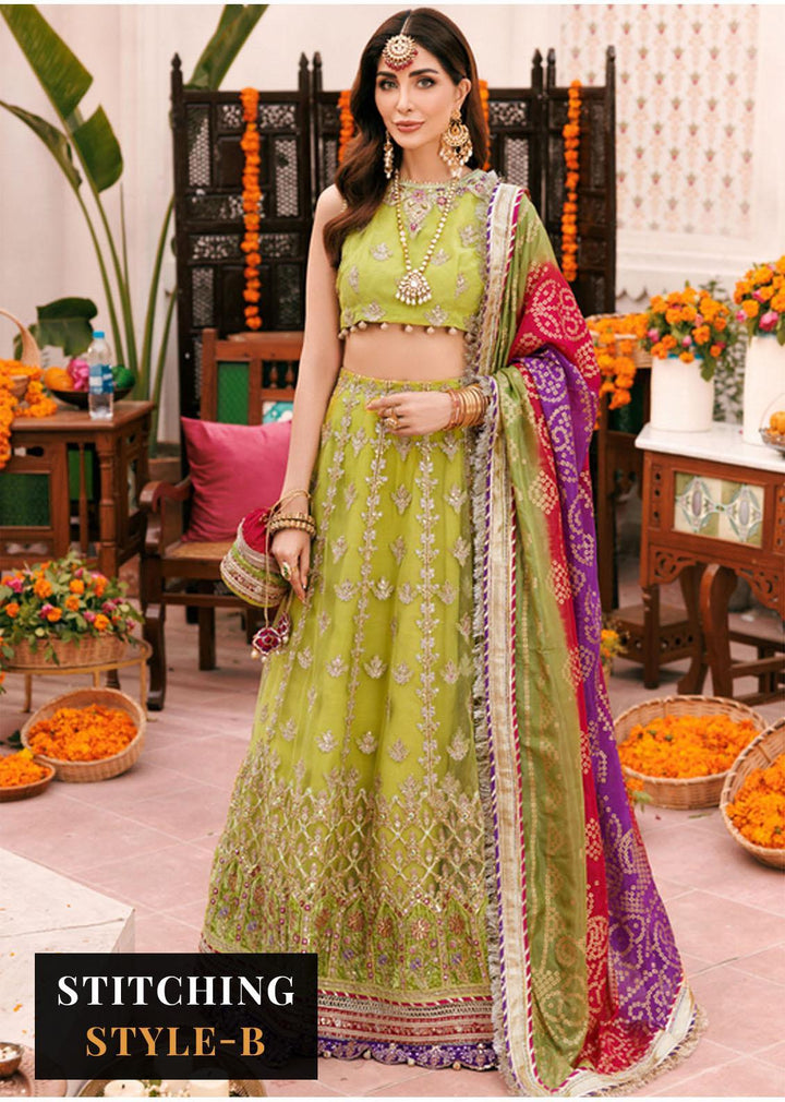 Noor By Saadia Asad Embroidered Net Suits Unstitched 3 Piece NSA22WD D8 Arsia - Wedding Collection