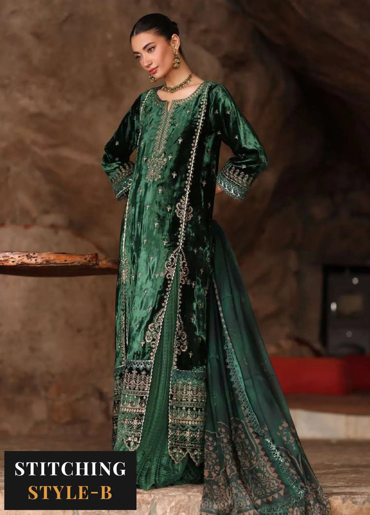 Noor by Saadia Asad Embroidered Suit Unstitched 3 Piece NSA24SW D-11 Gurez - Winter Collection