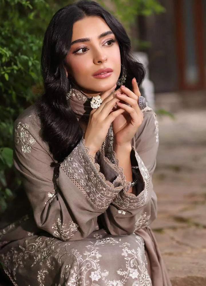 Noor by Saadia Asad Embroidered Suit Unstitched 3 Piece NSA24SW D-2 Harud - Winter Collection