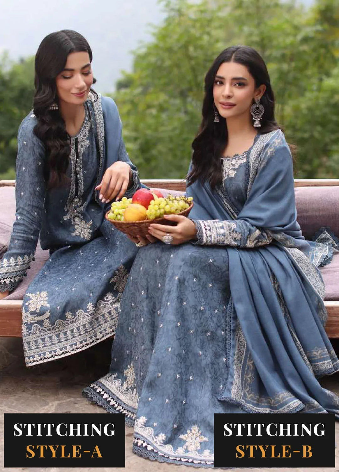 Noor by Saadia Asad Embroidered Suit Unstitched 3 Piece NSA24SW D-3 Zuva - Winter Collection