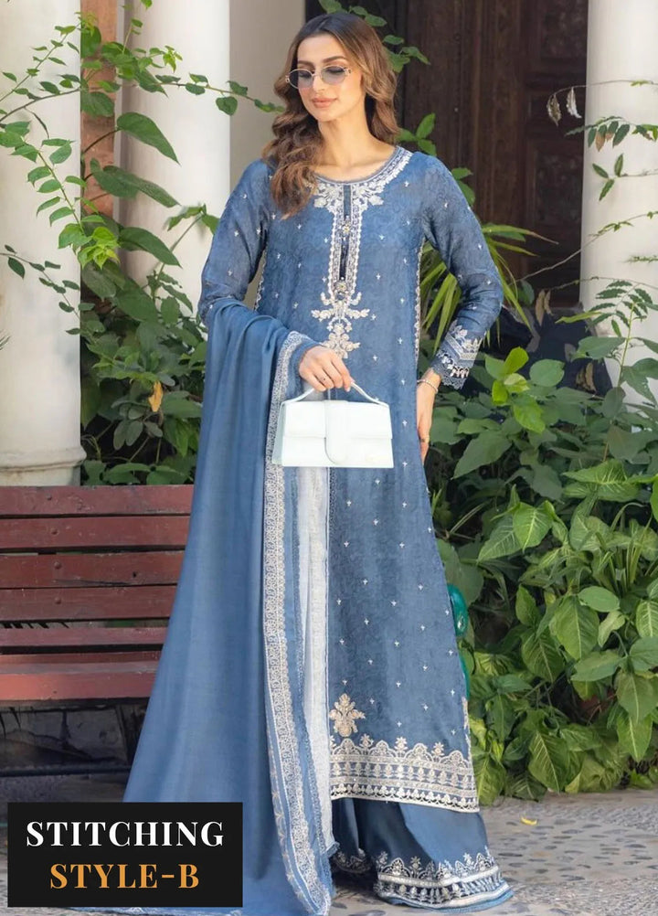 Noor by Saadia Asad Embroidered Suit Unstitched 3 Piece NSA24SW D-3 Zuva - Winter Collection