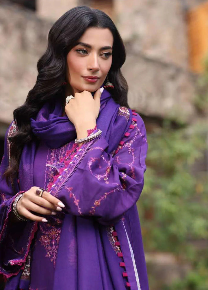 Noor by Saadia Asad Embroidered Suit Unstitched 3 Piece NSA24SW D-6 Gul-E-Lal - Winter Collection