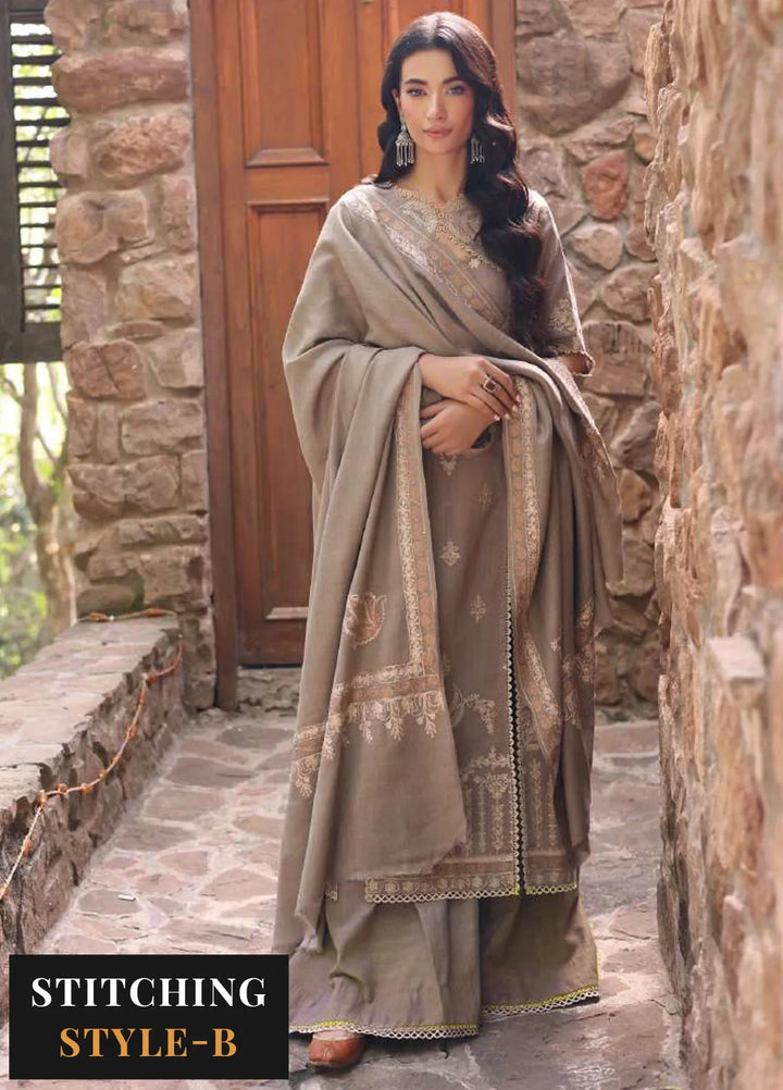 Noor by Saadia Asad Embroidered Suit Unstitched 3 Piece NSA24SW D-7 Zeenaz - Winter Collection