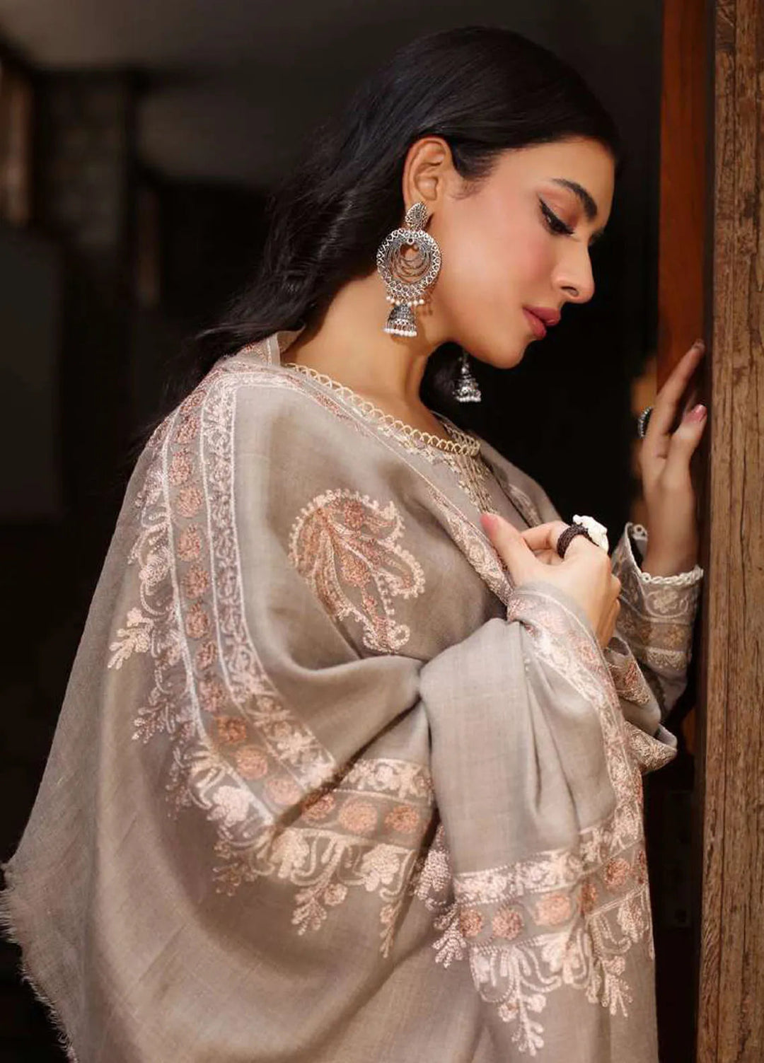 Noor by Saadia Asad Embroidered Suit Unstitched 3 Piece NSA24SW D-7 Zeenaz - Winter Collection