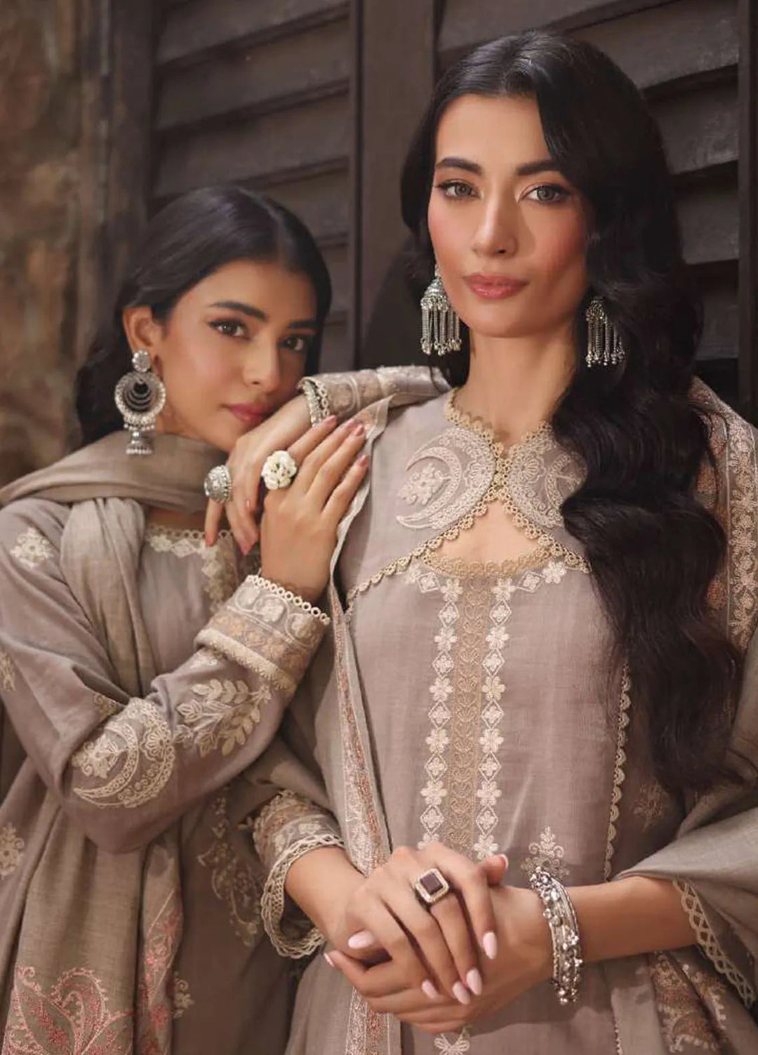 Noor by Saadia Asad Embroidered Suit Unstitched 3 Piece NSA24SW D-7 Zeenaz - Winter Collection