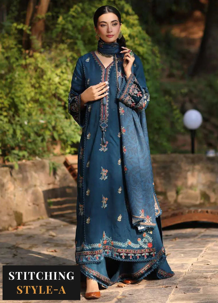 Noor by Saadia Asad Embroidered Suit Unstitched 3 Piece NSA24SW D-8 Nayul - Winter Collection