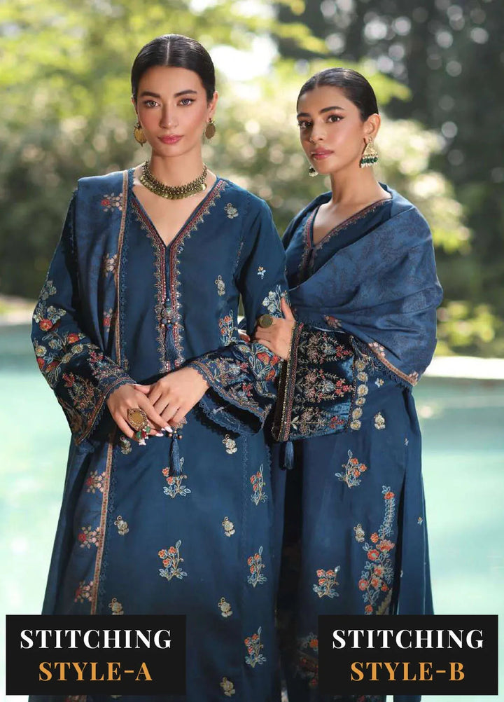 Noor by Saadia Asad Embroidered Suit Unstitched 3 Piece NSA24SW D-8 Nayul - Winter Collection