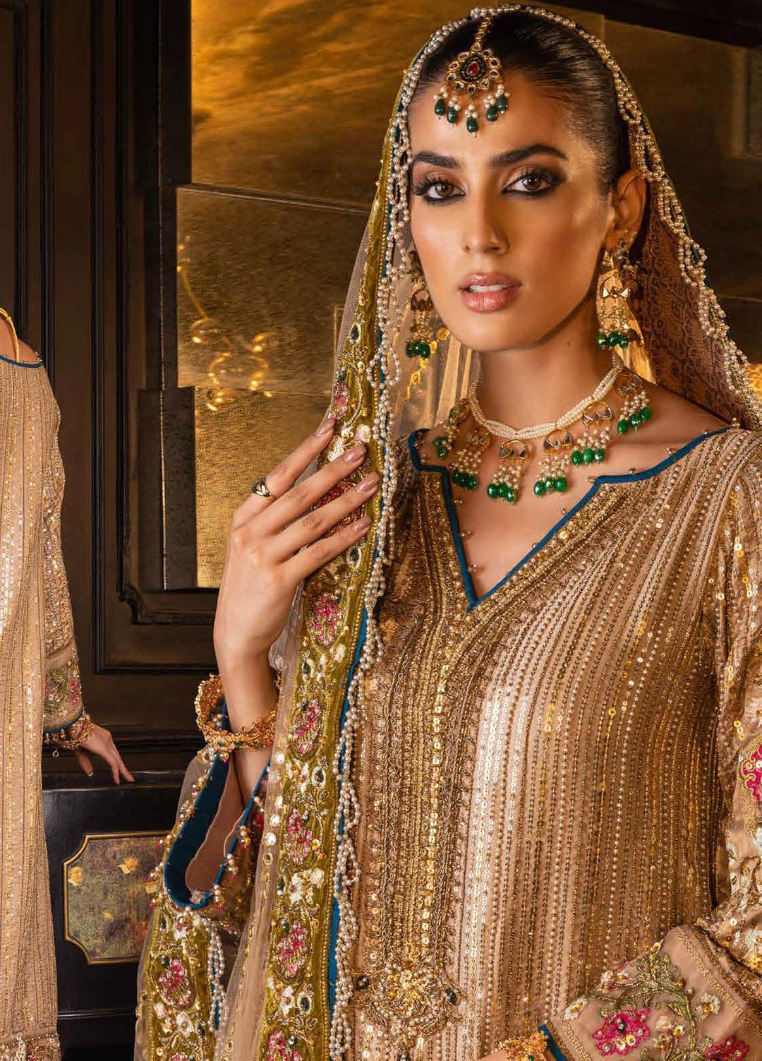 Noor-E-Chasham By Gul Ahmed Embroidered Velvet Suits Unstitched 3 Piece GA22NC-V2 NS-22015 - Luxury Collection