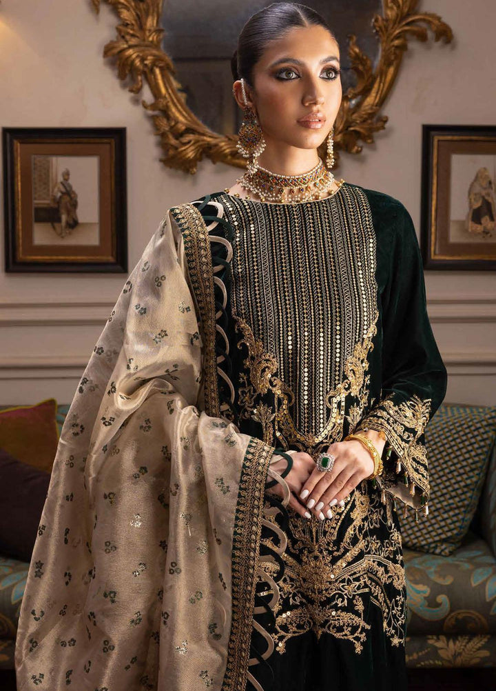Noor-E-Chasham By Gul Ahmed Embroidered Velvet Suits Unstitched 3 Piece GA22NC-V2 NS-22020 - Luxury Collection