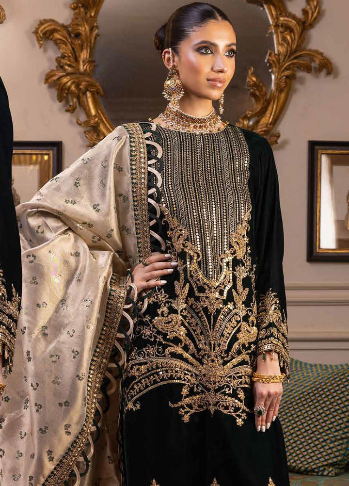 Noor-E-Chasham By Gul Ahmed Embroidered Velvet Suits Unstitched 3 Piece GA22NC-V2 NS-22020 - Luxury Collection