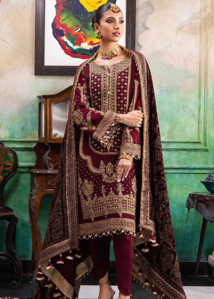 Noor-E-Chasham By Gul Ahmed Embroidered Raw Silk Suits Unstitched 3 Piece GA22NC-V2 NS-22026 - Luxury Collection