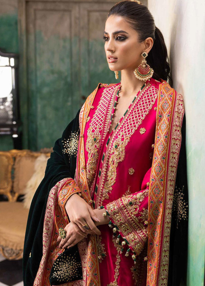 Noor-E-Chasham By Gul Ahmed Embroidered Raw Silk Suits Unstitched 3 Piece GA22NC-V2 NS-22029 - Luxury Collection