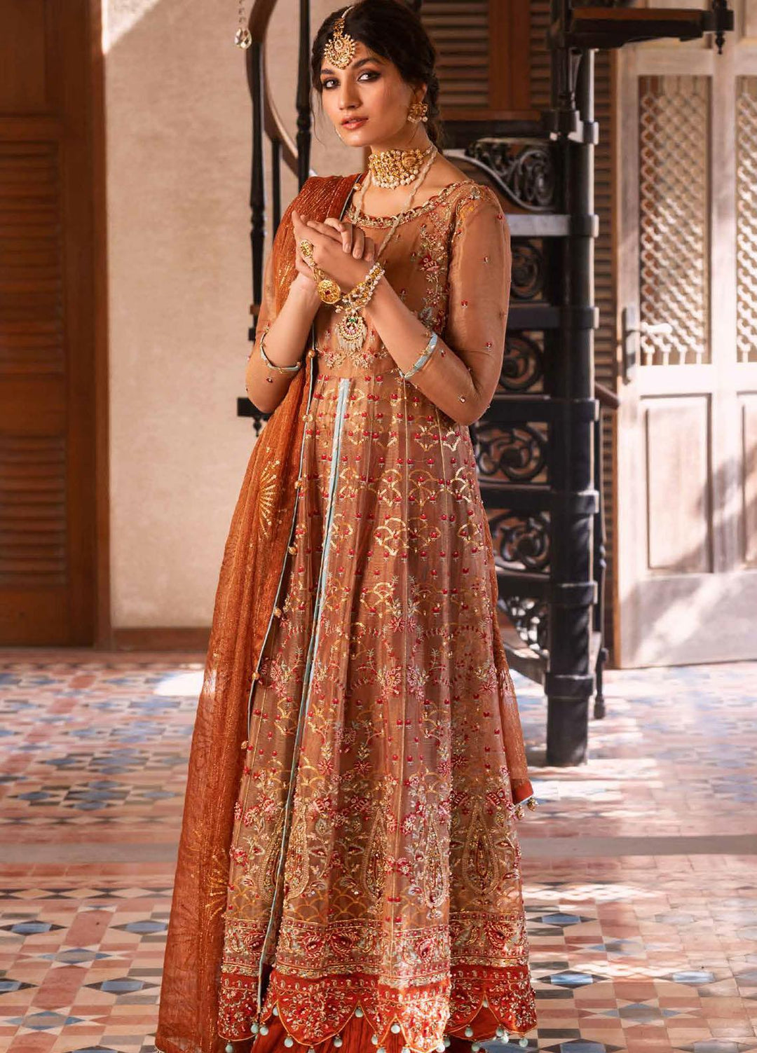 Noor-E-Chasham By Gul Ahmed Embroidered Net Suits Unstitched 3 Piece GA22NC-V2 NS-22035 - Luxury Collection