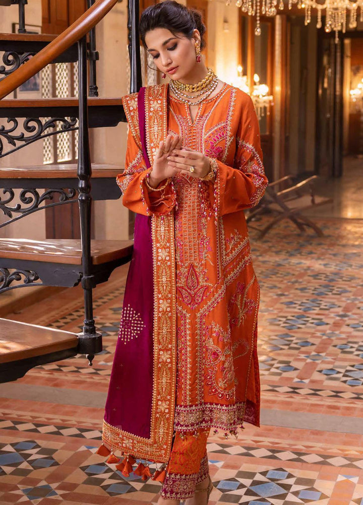 Noor-E-Chasham By Gul Ahmed Embroidered Raw Silk Suits Unstitched 3 Piece GA22NC-V2 NS-22039 - Luxury Collection