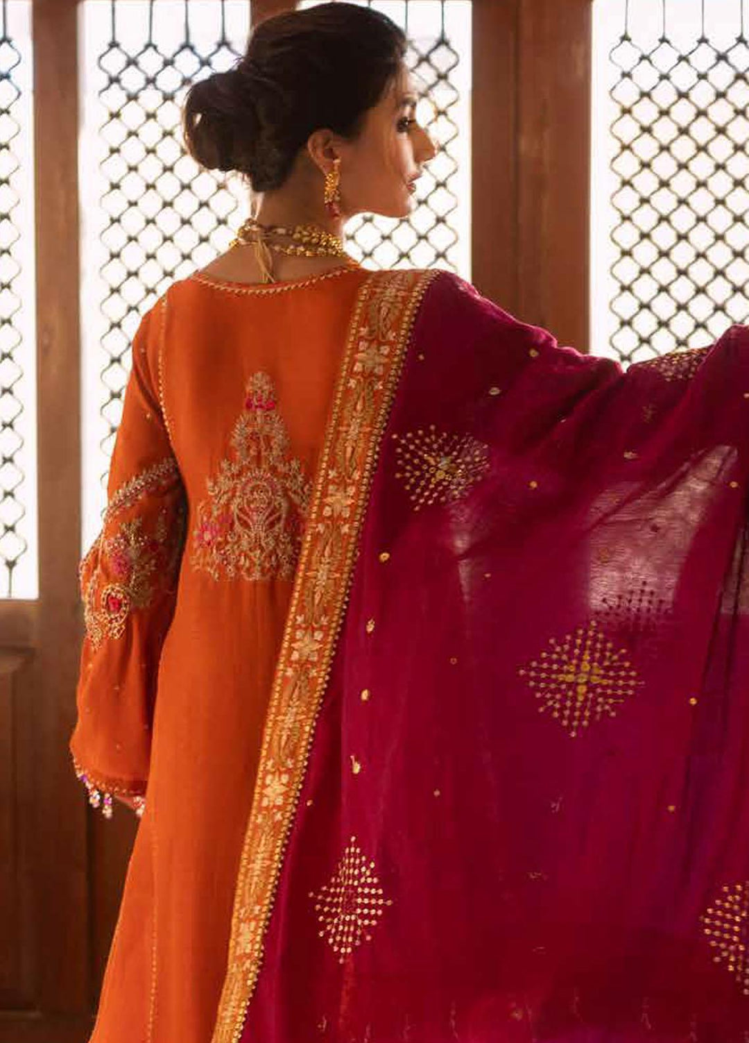 Noor-E-Chasham By Gul Ahmed Embroidered Raw Silk Suits Unstitched 3 Piece GA22NC-V2 NS-22039 - Luxury Collection