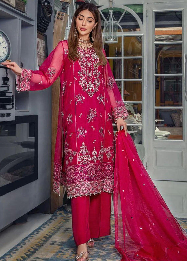 Malook By Shazia Ovais Pret Embroidered Organza 3 Piece Suit MLK23NJ Chashni