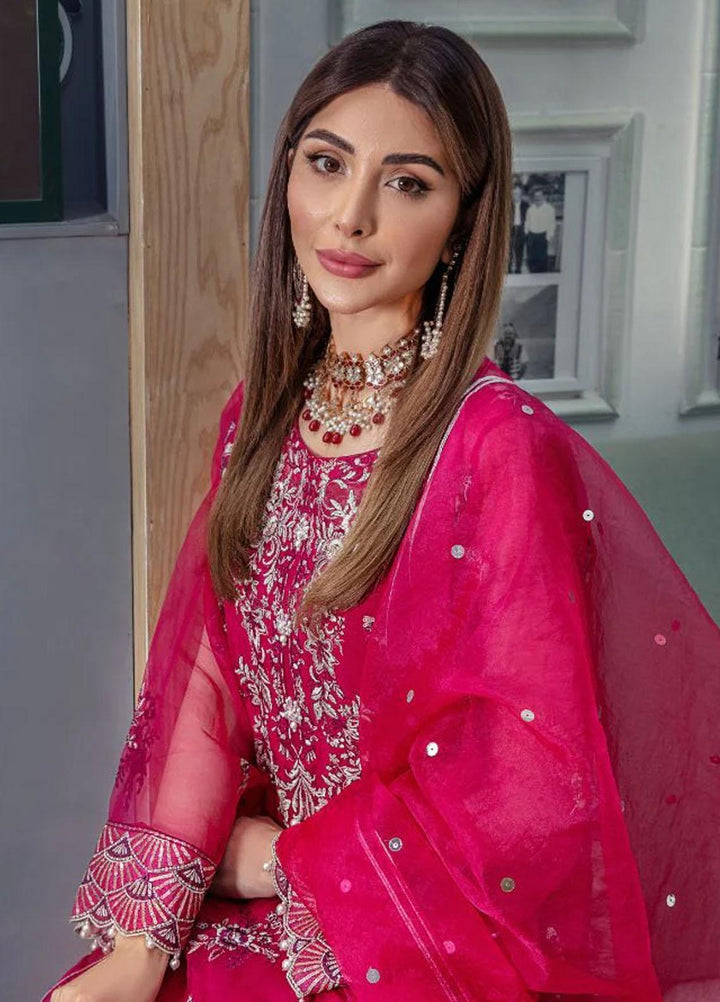 Malook By Shazia Ovais Pret Embroidered Organza 3 Piece Suit MLK23NJ Chashni