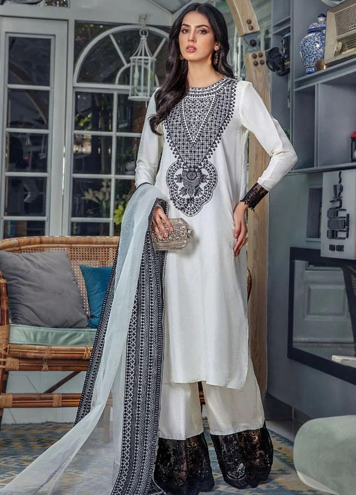 Malook By Shazia Ovais Pret Embroidered Raw Silk 3 Piece Suit MLK23NJ Deena