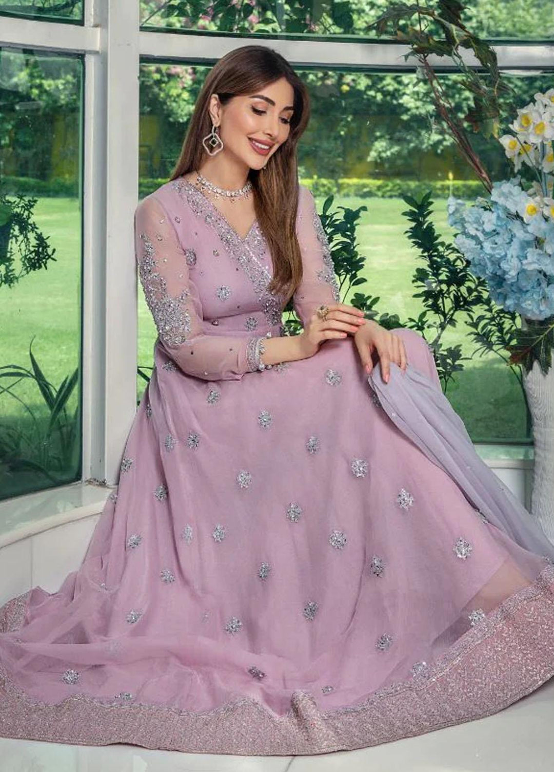 Malook By Shazia Ovais Pret Embroidered Chiffon 3 Piece Suit MLK23NJ Laila