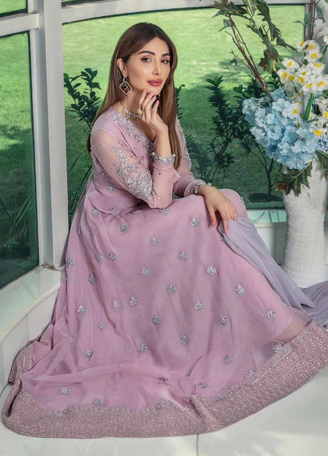 Malook By Shazia Ovais Pret Embroidered Chiffon 3 Piece Suit MLK23NJ Laila
