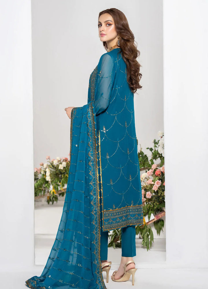 Noor-E-Jahan By Strawberry Embroidered Chiffon Suit Unstitched 4 Piece STB24N D-04 - Festive Collection