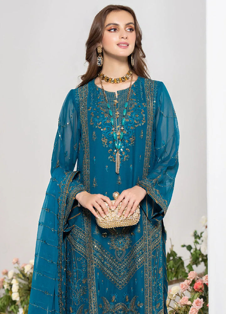 Noor-E-Jahan By Strawberry Embroidered Chiffon Suit Unstitched 4 Piece STB24N D-04 - Festive Collection