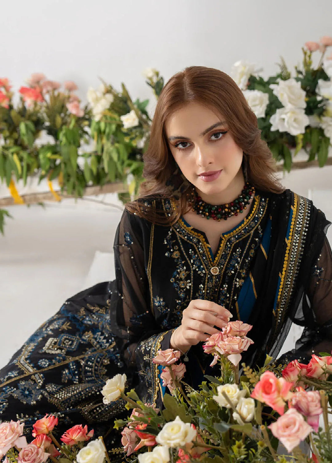 Noor-E-Jahan By Strawberry Embroidered Chiffon Suit Unstitched 4 Piece STB24N D-05 - Festive Collection