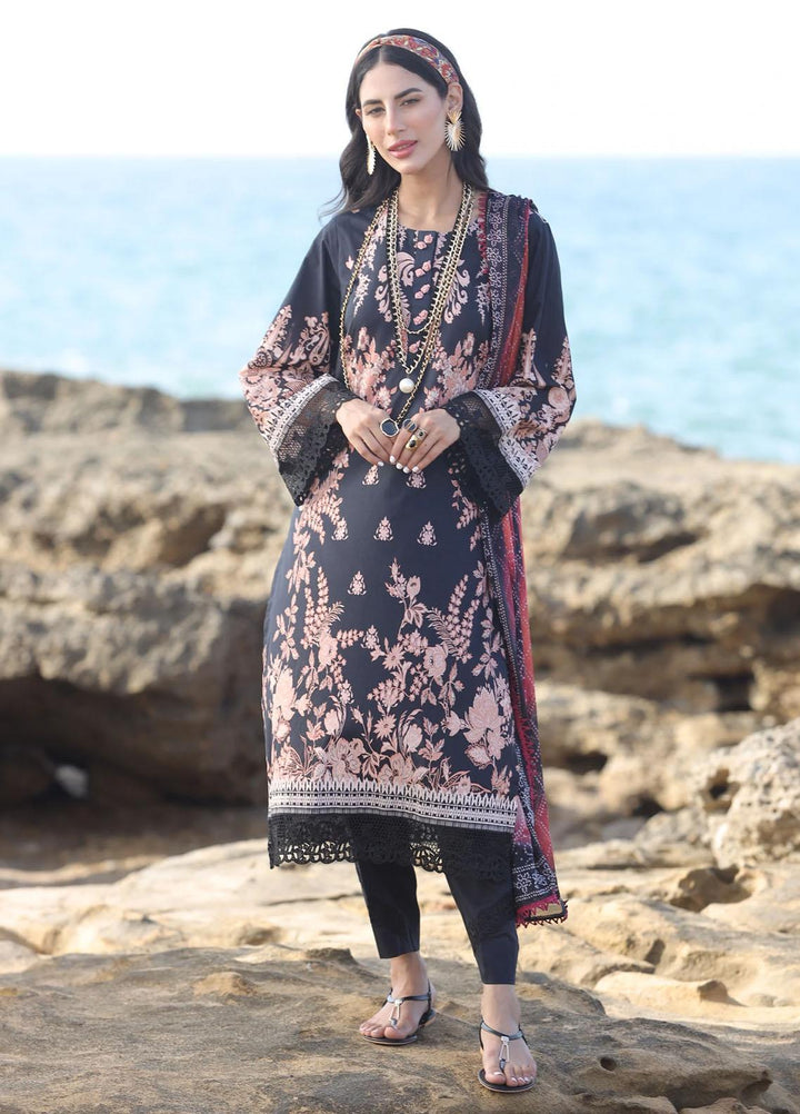 Sahar Printed Lawn Suits Unstitched 3 Piece SHR22NS  SL-SS-DP-006-B - Summer Collection
