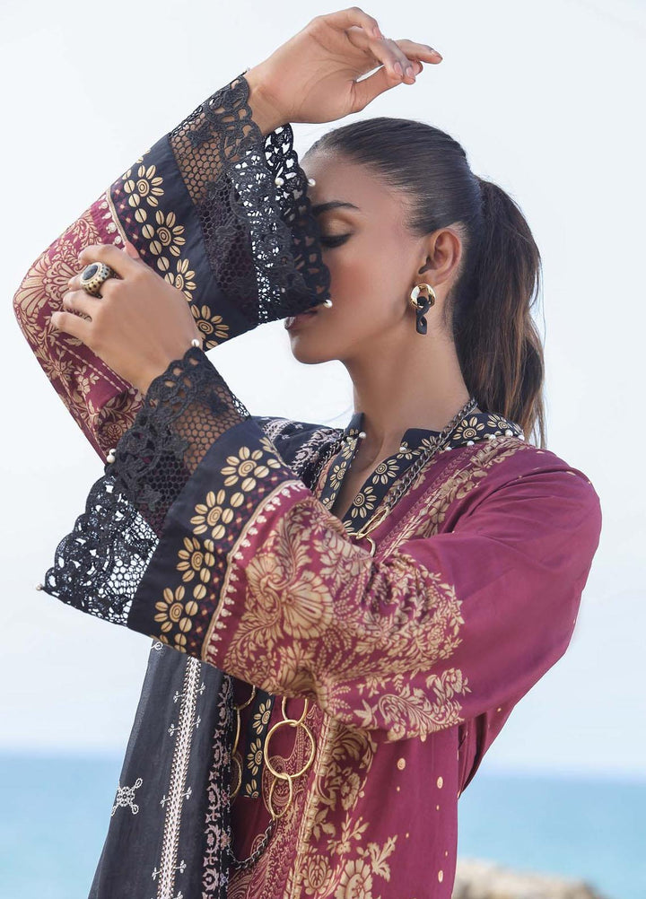 Sahar Printed Lawn Suits Unstitched 3 Piece SHR22NS  SL-SS-DP-009-A - Summer Collection