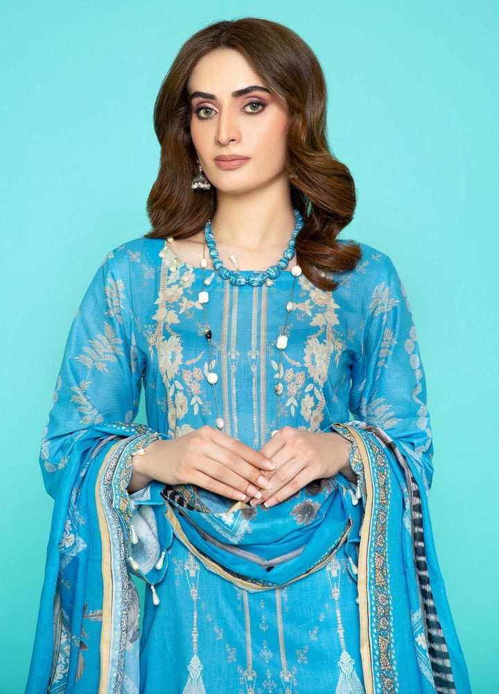 Sahar Printed Lawn Suits Unstitched 3 Piece SHR22NS SL-SS-DP-002-A - Summer Collection