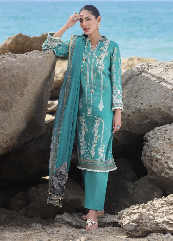 Sahar Printed Lawn Suits Unstitched 3 Piece SHR22NS SL-SS-DP-002-B - Summer Collection