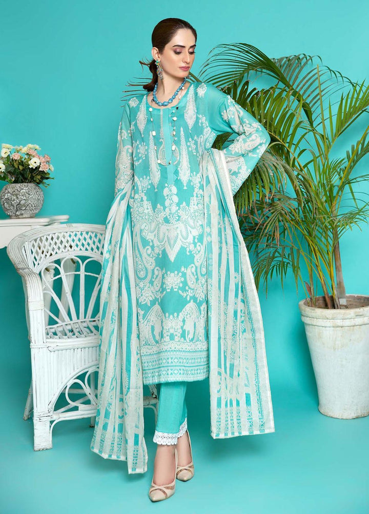 Sahar Printed Lawn Suits Unstitched 3 Piece SHR22NS SL-SS-DP-004-B - Summer Collection