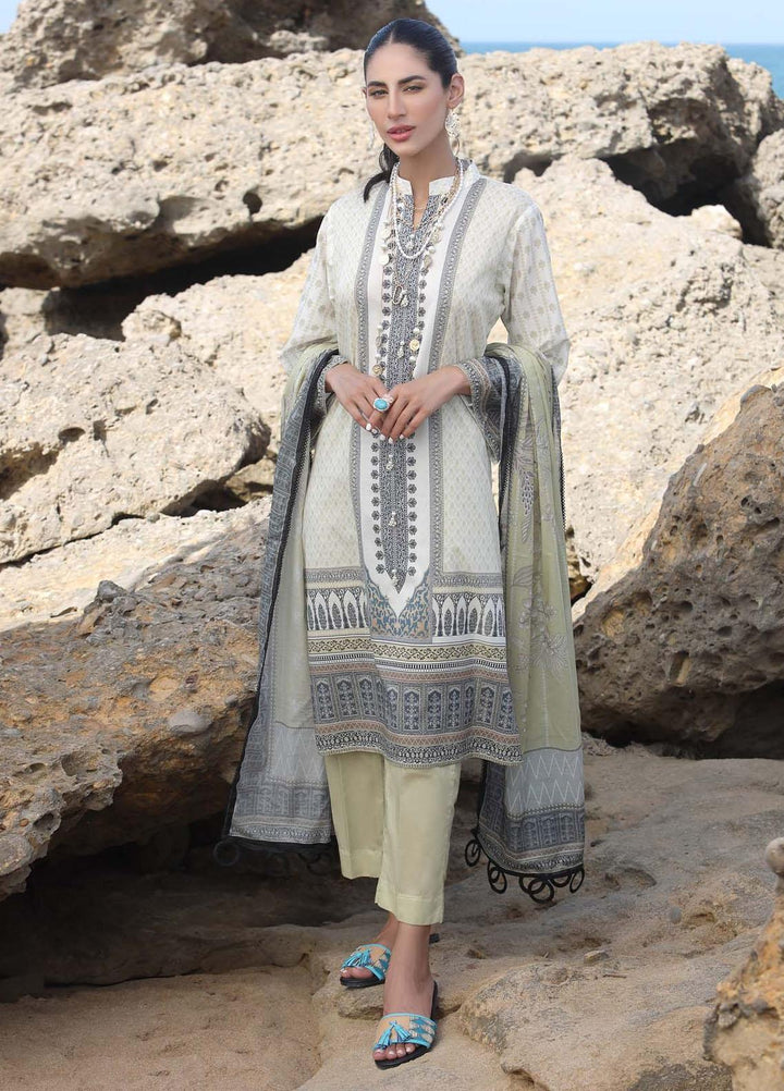 Sahar Printed Lawn Suits Unstitched 3 Piece SHR22NS SL-SS-DP-005-A - Summer Collection