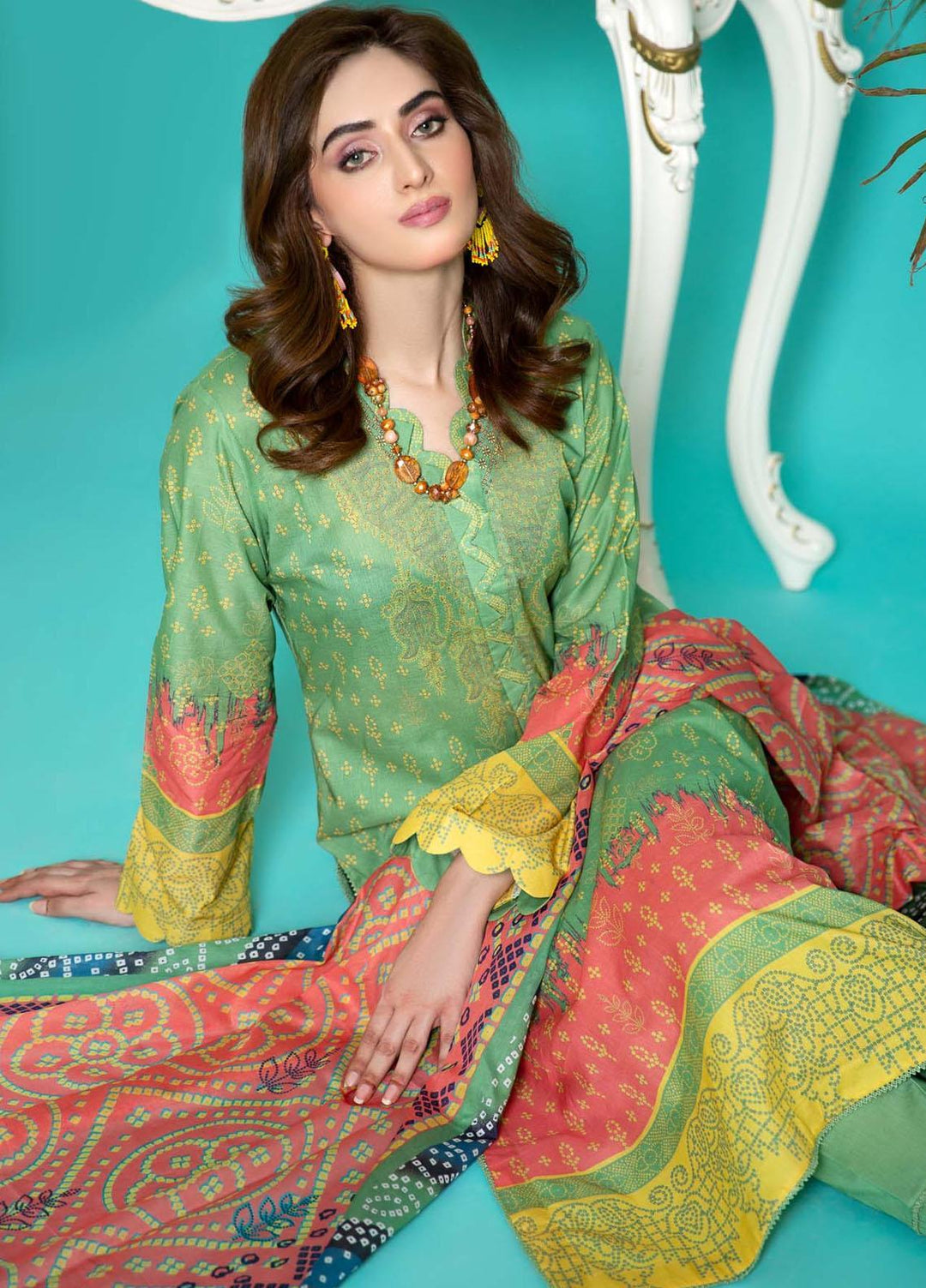 Sahar Printed Lawn Suits Unstitched 3 Piece SHR22NS SL-SS-DP-007-B - Summer Collection