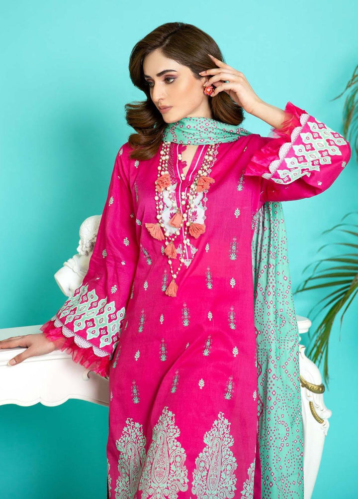 Sahar Printed Lawn Suits Unstitched 3 Piece SHR22NS SL-SS-DP-010-A - Summer Collection