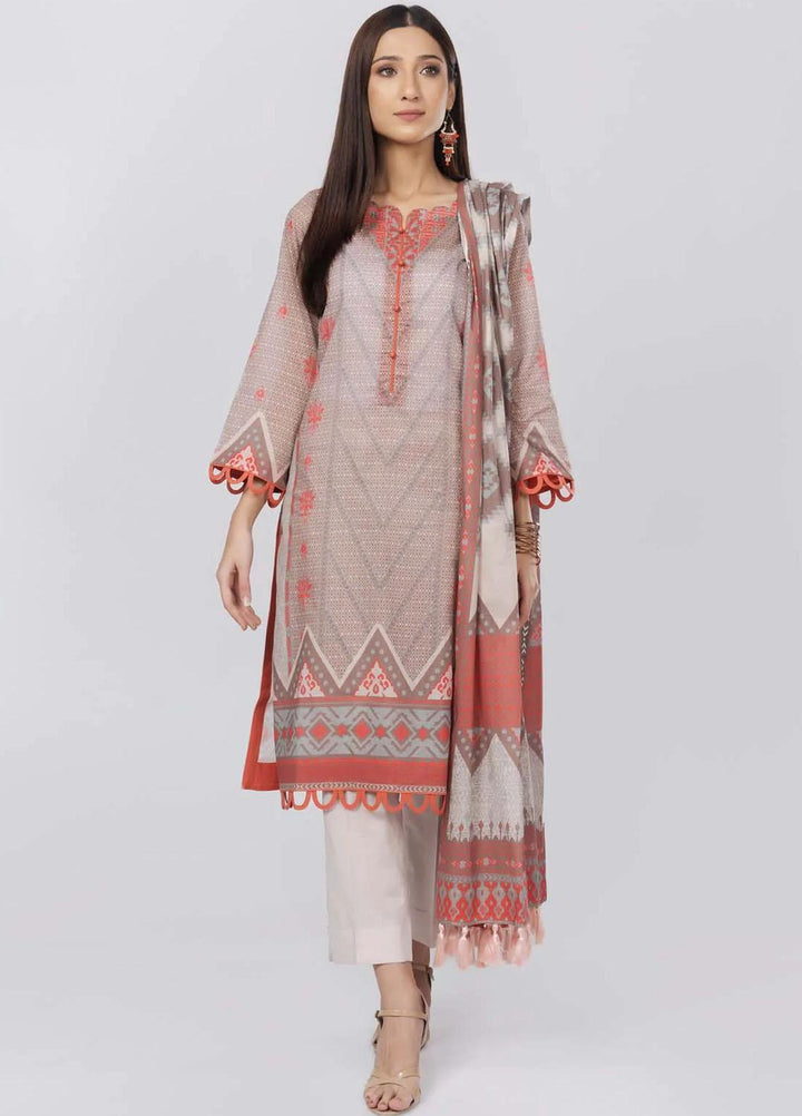 Sahar Printed Lawn Suits Unstitched 3 Piece SHR22NS-2 ETHNIC FLARE (SL-SS-DP-012-B) - Summer Collection