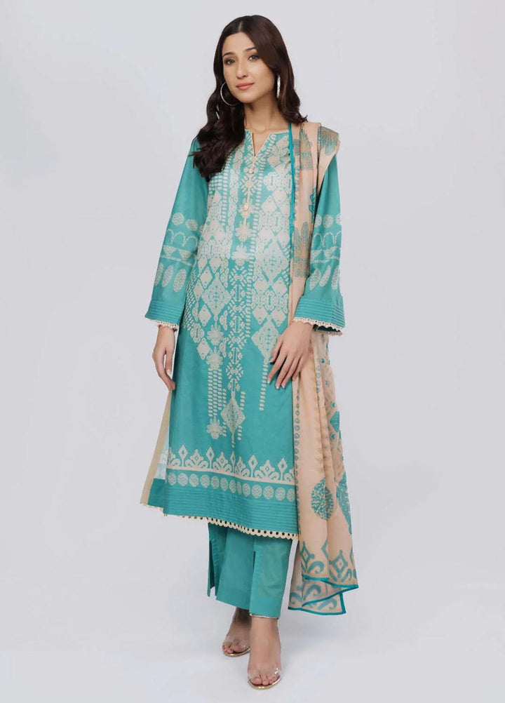 Sahar Printed Lawn Suits Unstitched 3 Piece SHR22NS-2 MAZE (SL-SS-DP-017-B) - Summer Collection